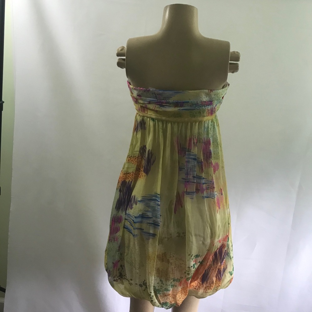 NWT🍹🍹ZARA Beautiful chiffon strapless midi dress - Picture 9 of 14